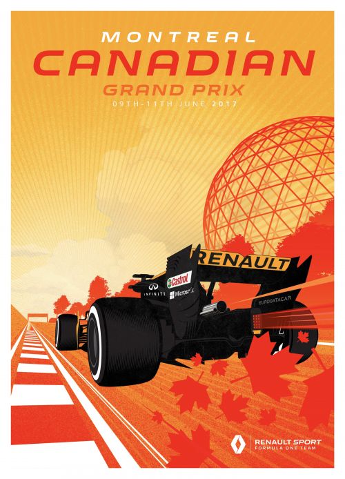 Renault Formula 1 - Montreal 2017 Poster