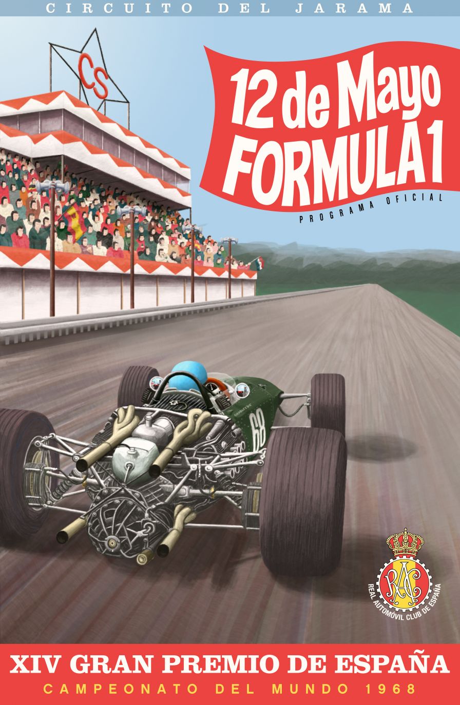 Formula 1 - 1968 Jarama Spain Poster