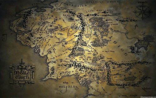 Map Of Middle Earth - Lord of The Ring (LOTR)
