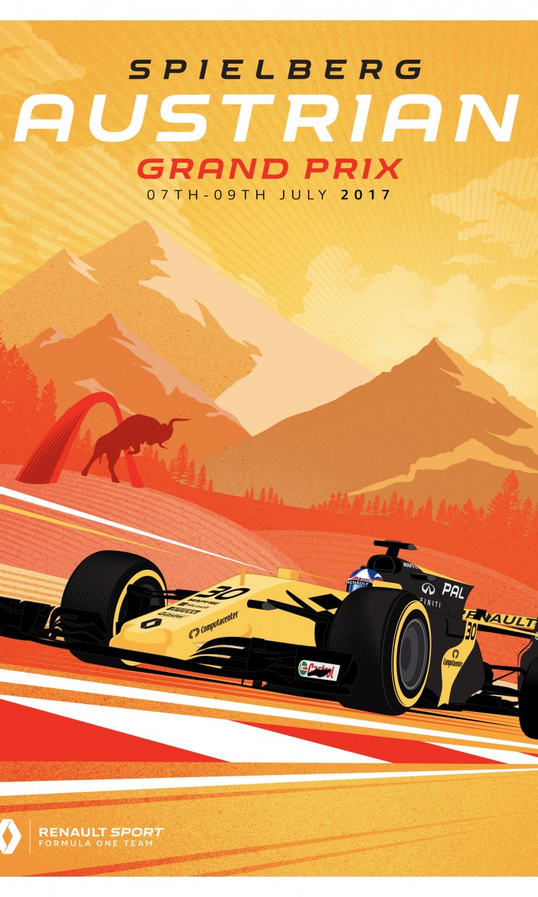 Renault Formula 1 - Austria 2017 Poster