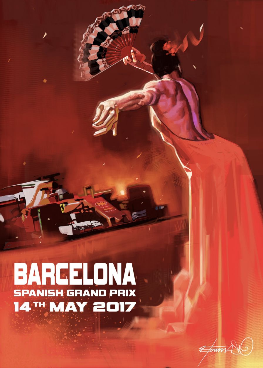 Scuderia Formula1 Poster - Barcelona