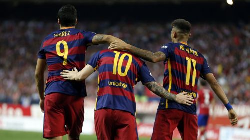 The three heroes of Barcelona team